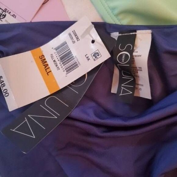 NWT Blue and Neon Green Two Swimsuit bottoms S - Picture 6 of 12